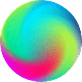 a very colorful blob