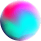 a very colorful blob